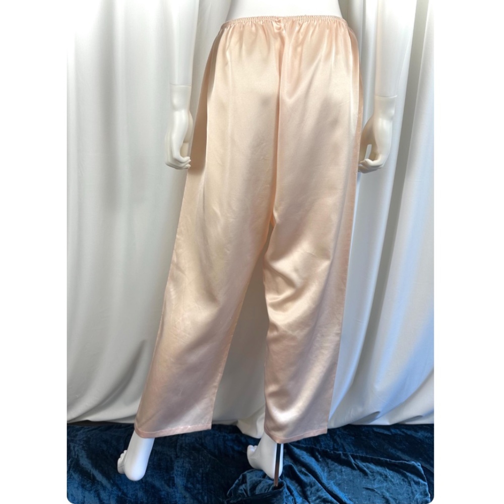 Vintage Marks & Spencer Two Piece Shirt and Pants Satin Set in Blush Pink - M/L - Picture 8 of 10